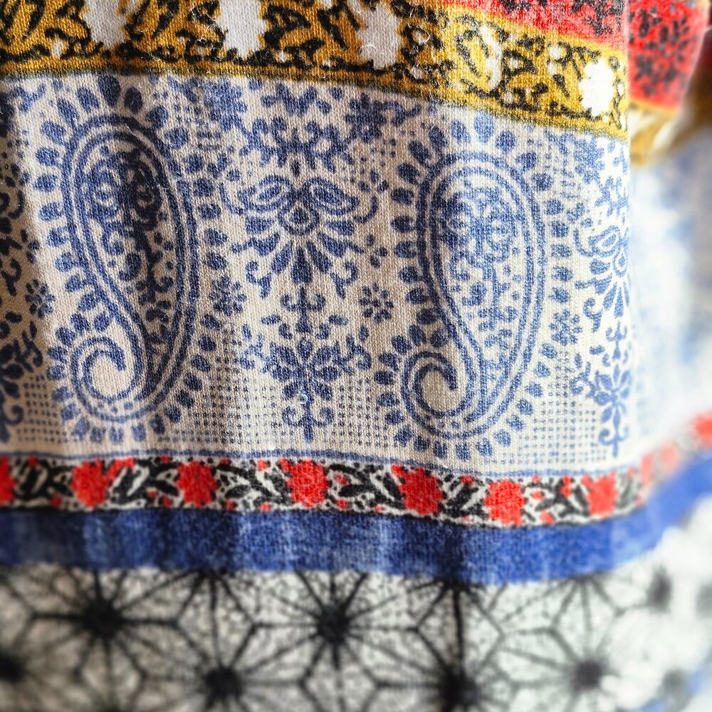 Joseph A Multicolor Mixed Pattern Short Sleeve Li… - image 3